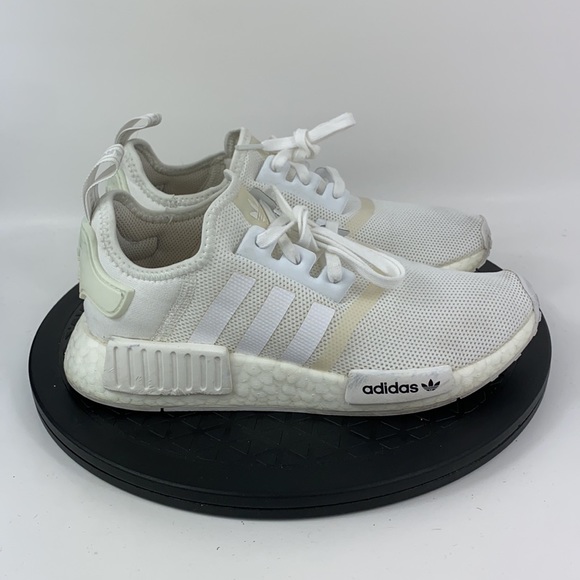 Adidas NMD R1 J Boost 'Triple White' FW0432 Women's Size 5.5 (4.5Y) - Picture 4 of 11
